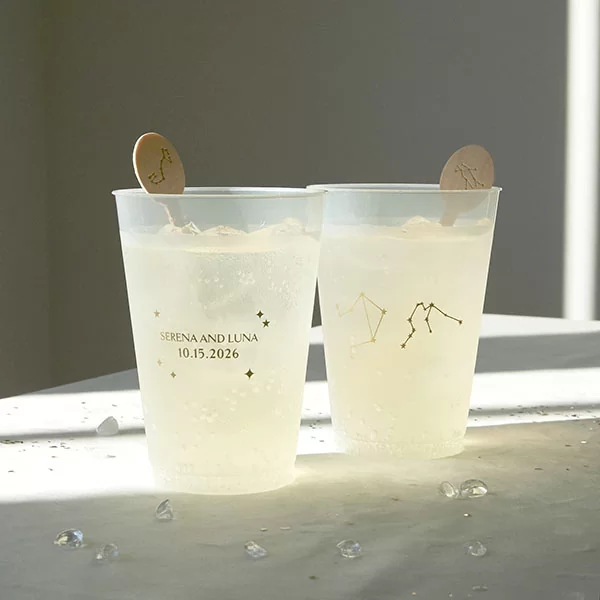 Written in the Stars cups filled