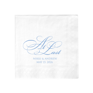 Formal Script At Last Wedding Napkin