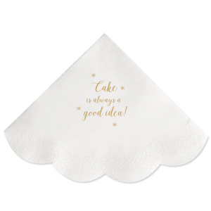 Our custom White Cocktail Napkin with Satin 18 Kt. Gold Foil couldn't be more perfect. It's time to show off your impeccable taste.