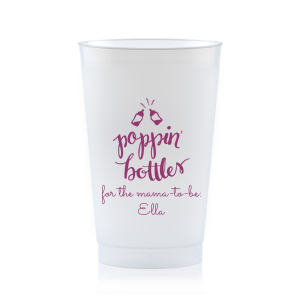 Get the party started with the Poppin' Bottles Cup! Featuring spritzing bottles and a lively script, this design screams celebration. Perfect for those unforgettable moments where champagne pours and joy abounds.