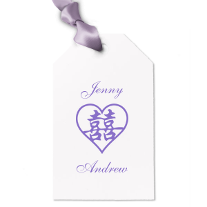 Our beautiful custom Poptone Convertible Red Diamond Gift Tag with Satin 18 Kt. Gold Foil has a Heart Double Happiness graphic and is good for use in Wedding themed parties and are a must-have for your next event—whatever the celebration!