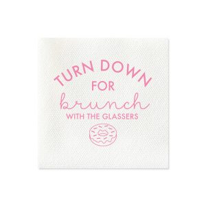 Our custom Dark Turquoise Linen Like Cocktail Napkin with Matte Pastel Pink Foil has a Donut graphic and is good for use in Food, Birthday, Holiday and Brunch themed parties and will impress guests like no other. Make this party unforgettable.