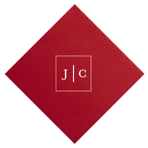 Embrace modern elegance with the Contemporary Frames Initial Napkin, a minimalist masterpiece. This design features the couple's initials encased in a sleek square frame, divided by a crisp horizontal line, offering a chic and sophisticated touch to any setting.