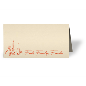 Show your guests how much their presence matters this year with the Food, Family, Friends Card. The high quality card customized with personal text is perfect for making your holiday guests feel that they have a place at the dinner table. Useful for any important party events in your life!