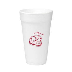 The Cherry Cake Cup makes for a sweet addition to your next party event! Whether it's for a birthday, valentines or wedding, the cute cup is available in a wide variety of styles and colors to best match your personal tastes.