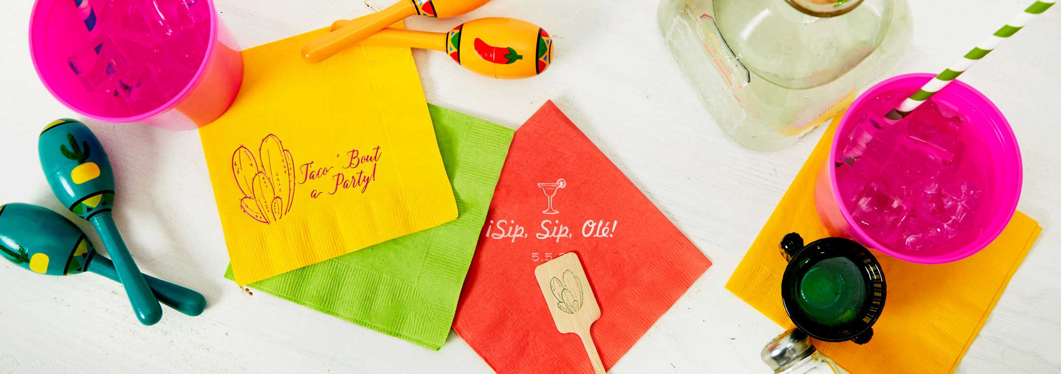 fiesta themed party ideas with cinco de mayo napkins