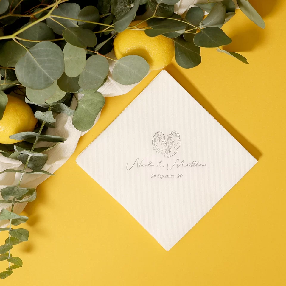 Classic Italian Wedding Oyster Napkin