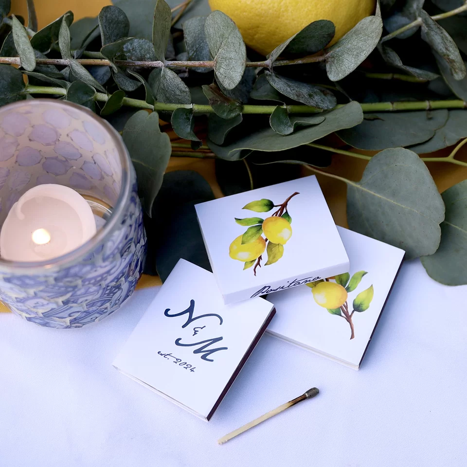 Classic Italian Wedding Lemon Matchbox