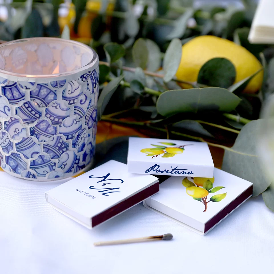 Classic Italian Wedding Lemon Matchbox