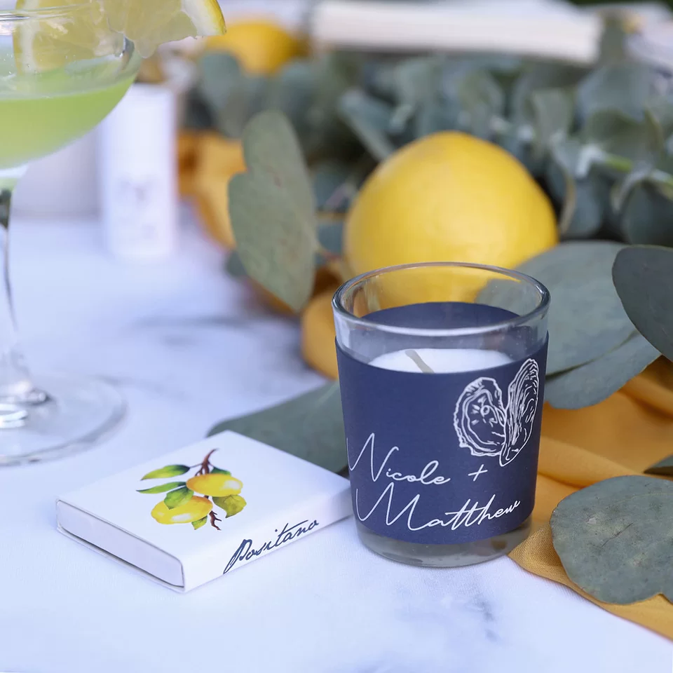 Classic Italian Wedding Lemon Matchbox