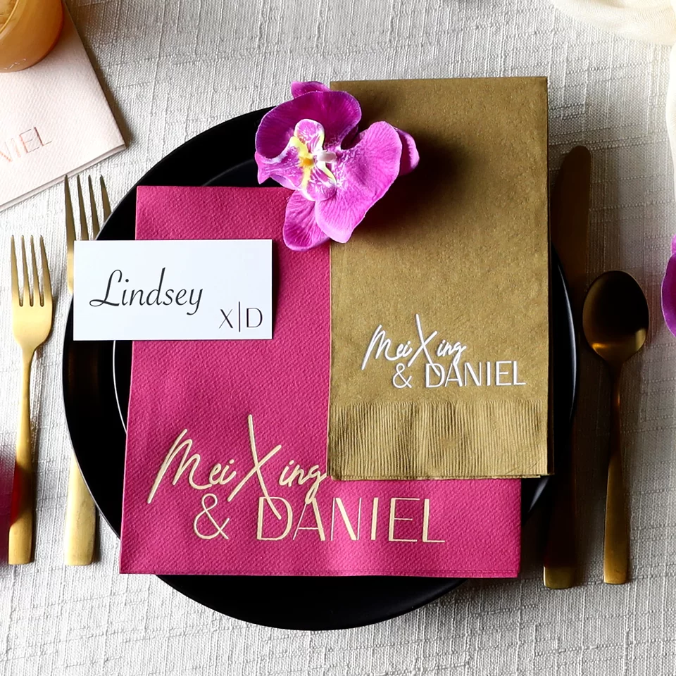 White Lotus Wedding Place Card