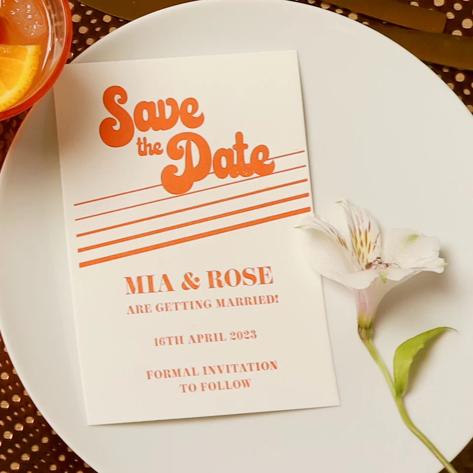 Mod Mediterranean Retro Save the Date