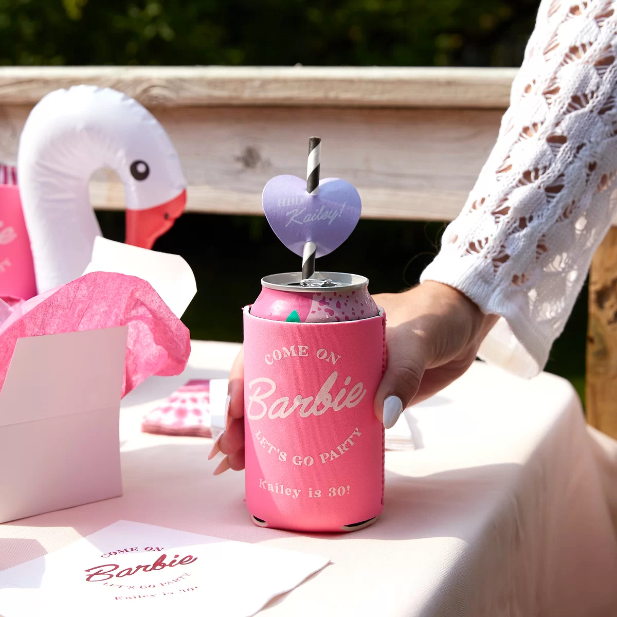 Barbie Birthday Can Cooler