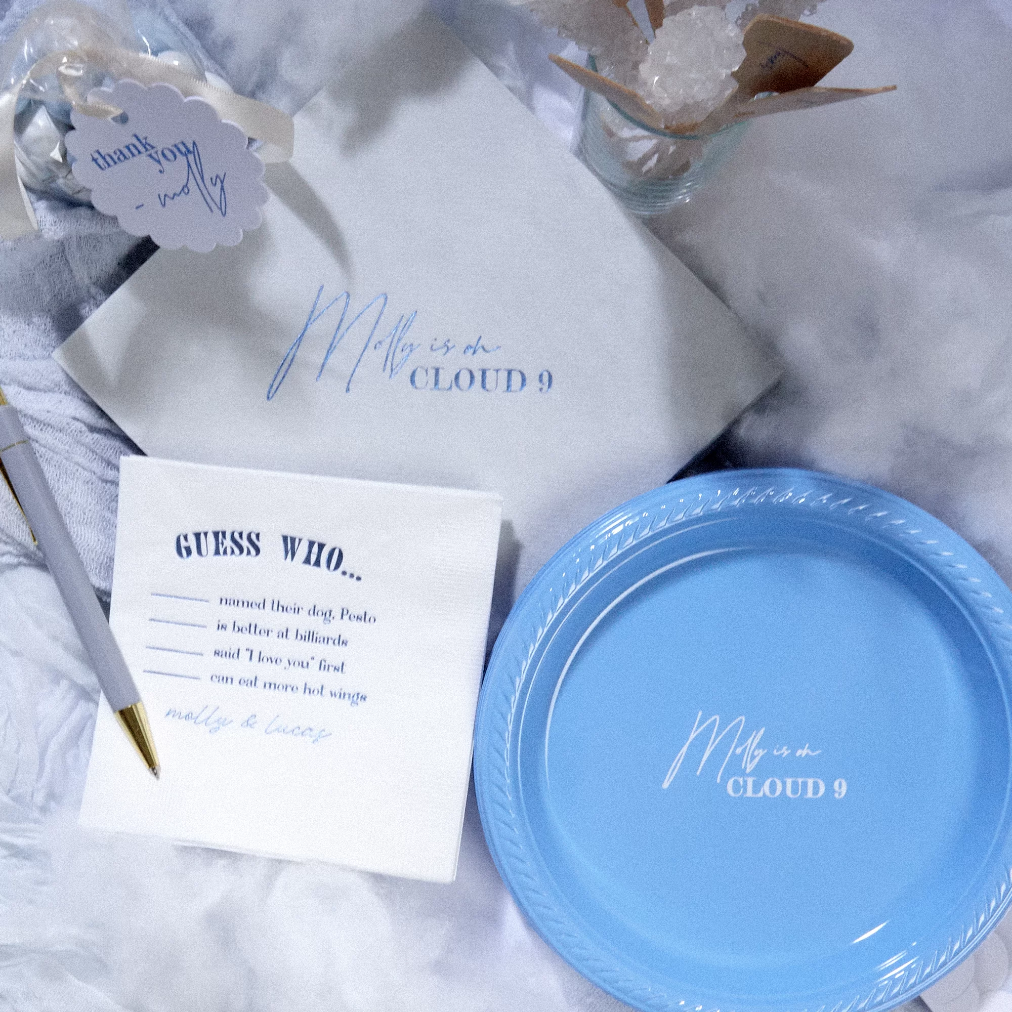 Cloud 9 Bridal Shower Napkin