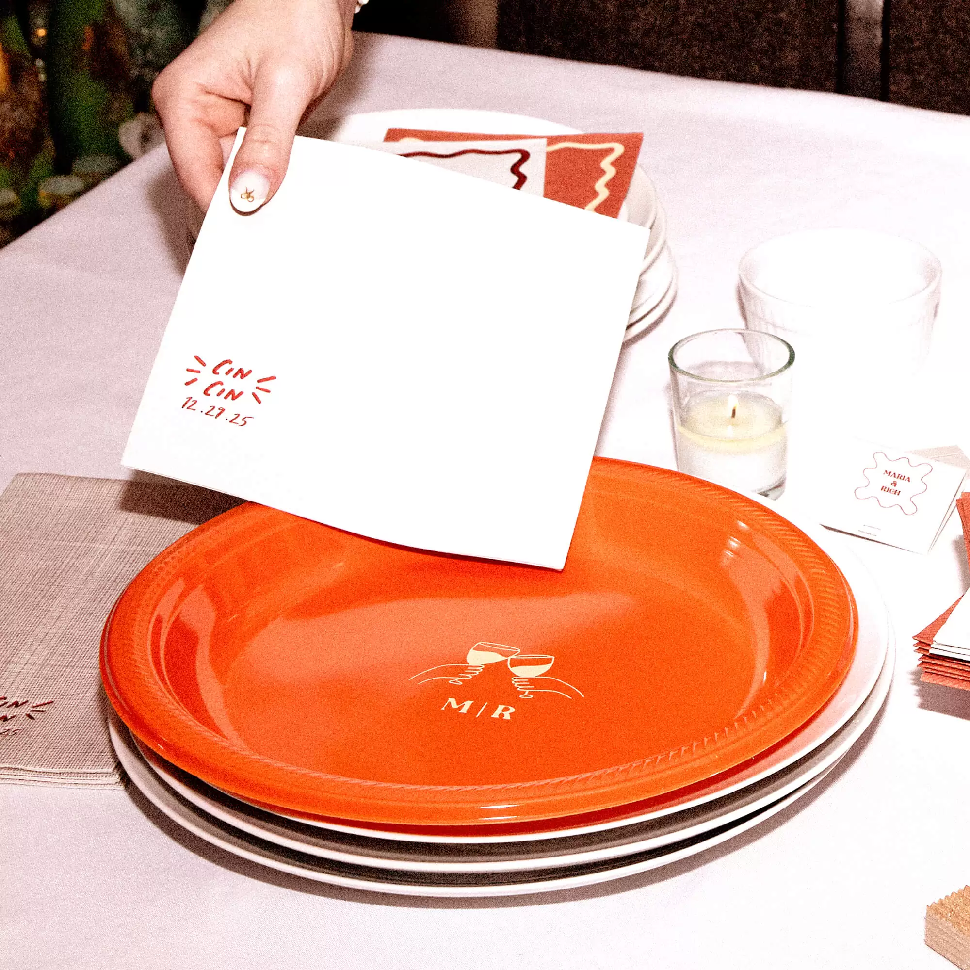 Pasta Party Cheers Plate