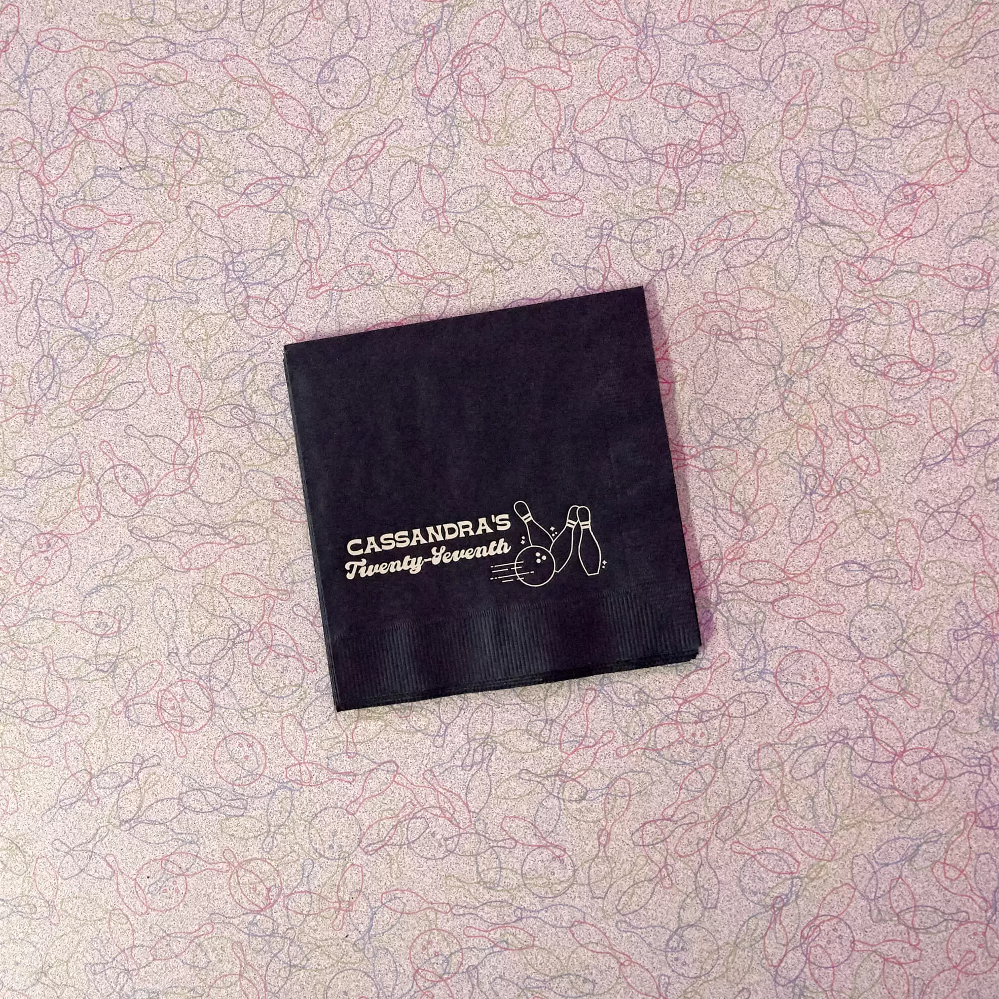 bowling napkin