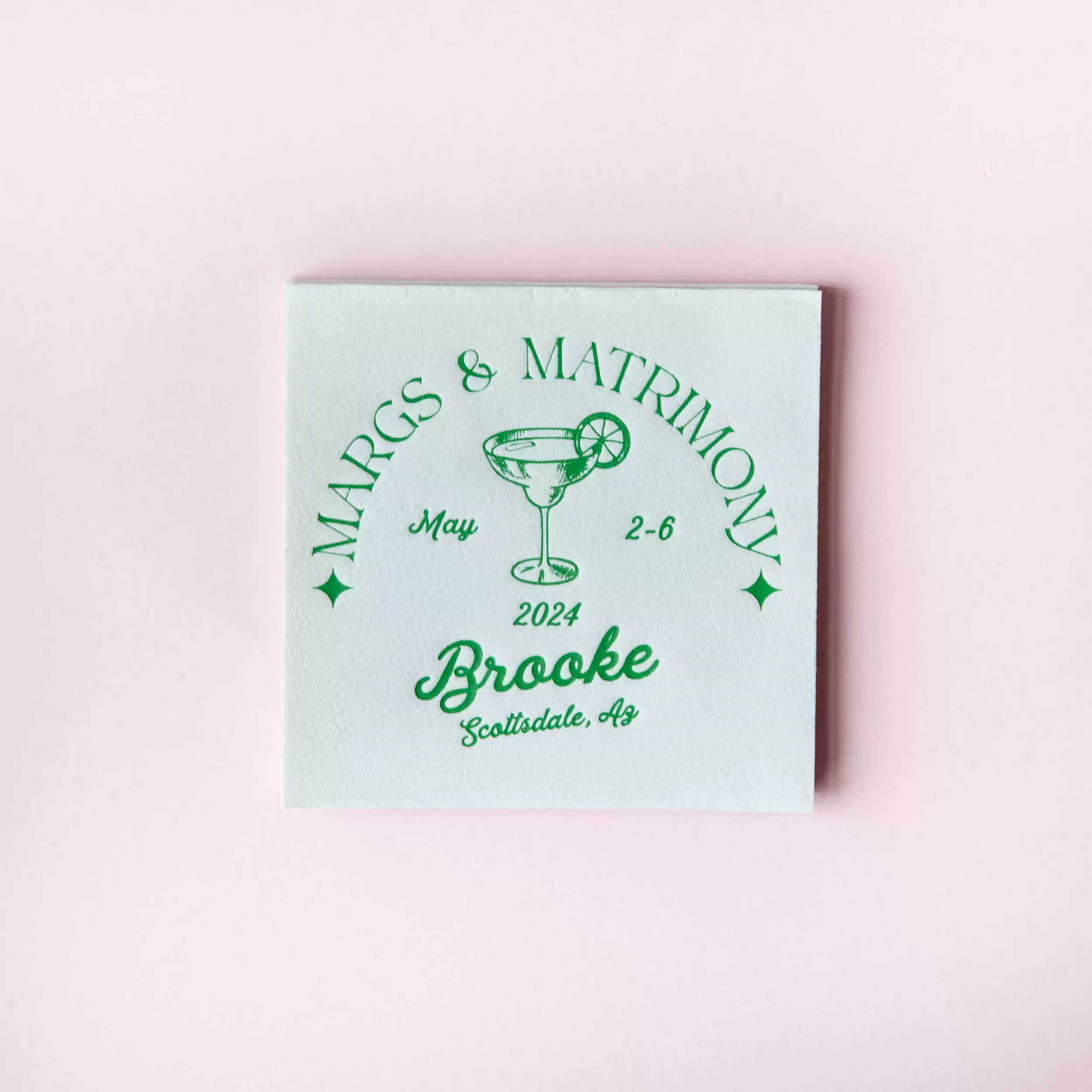 Margs and Matrimony Bachelorette Party Napkin