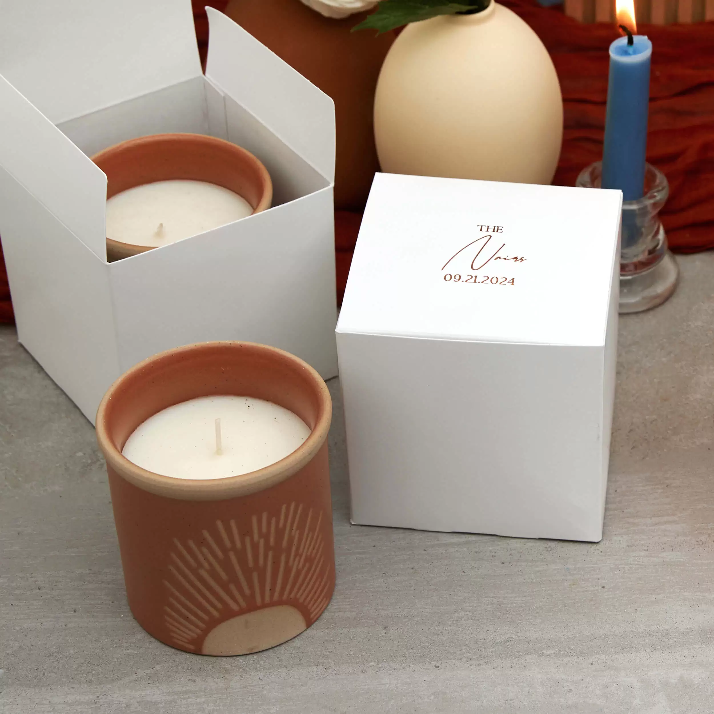 Boho Terracotta Wedding Favor Box