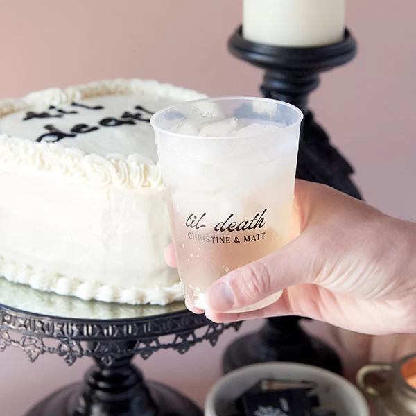 Til Death Toast Cup held in hand