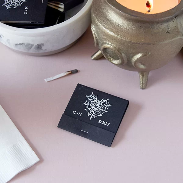 Web Heart Match aside candle