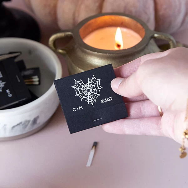 Web Heart Match in bowl in hand