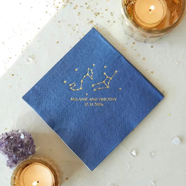 Scorpio & Virgo Constellation Napkin