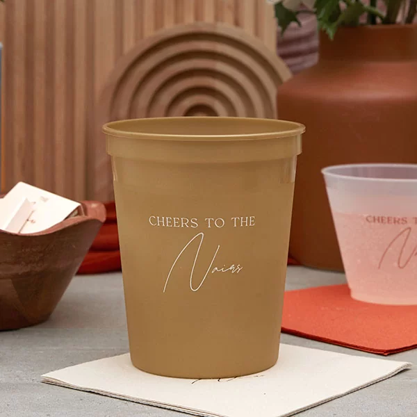 Boho Terracotta Cheers to the Wedding Cup