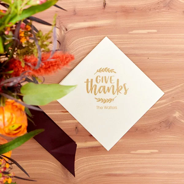 Give Thanks Wreath Napkin