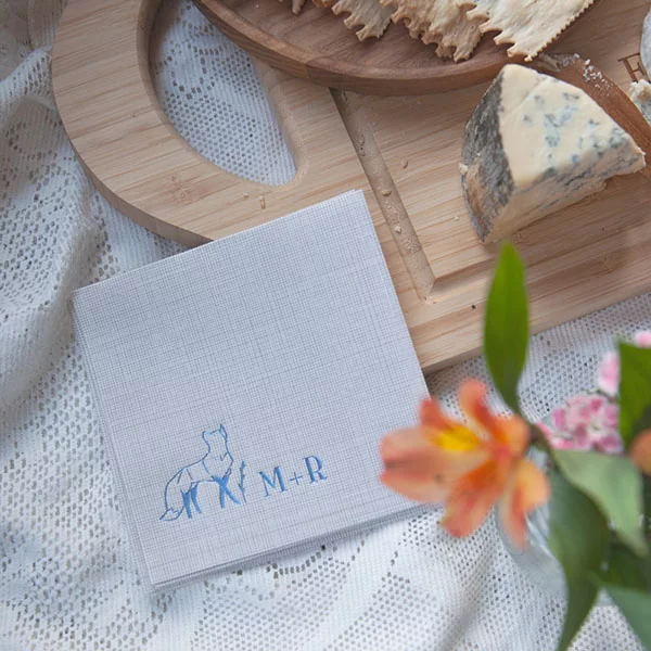  Cottagecore Fox Initials Napkin 
