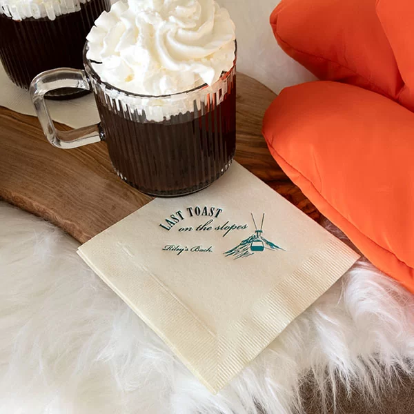 Last Toast on the Slopes Napkin