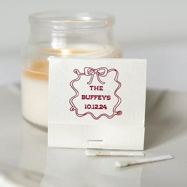  Bows and Vows Frame Matchbook