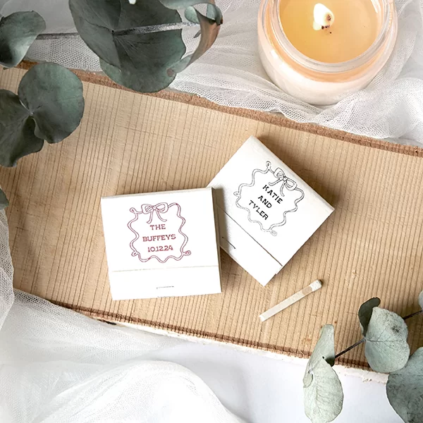  Bows and Vows Frame Matchbook