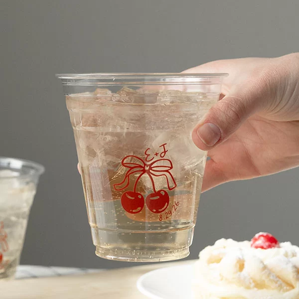 Cherry Bow Initials Cup