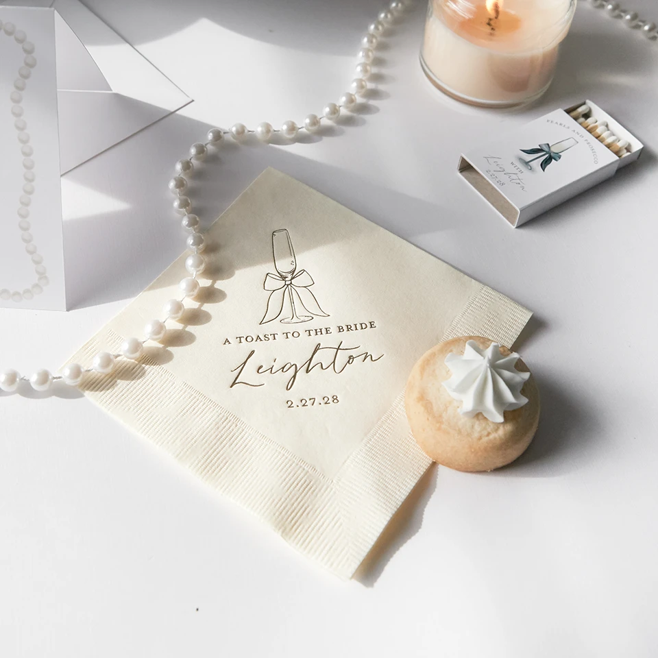 Bride Napkin and Matches