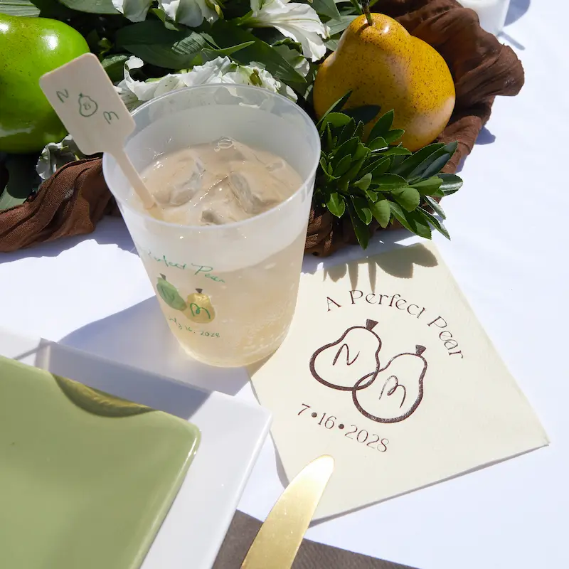 Perfect Pear Cocktail Napkin