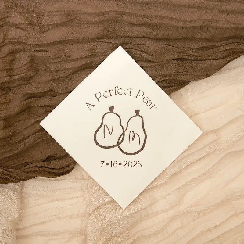 Perfect Pear Cocktail Napkin