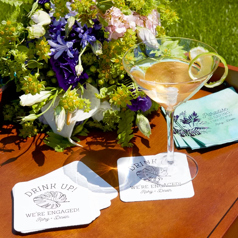 ideas for throwing a tropical themed engagement party