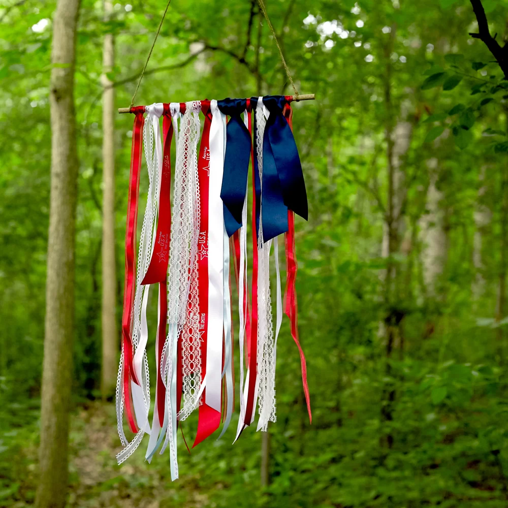 4th of july ribbon flag DIY decorations