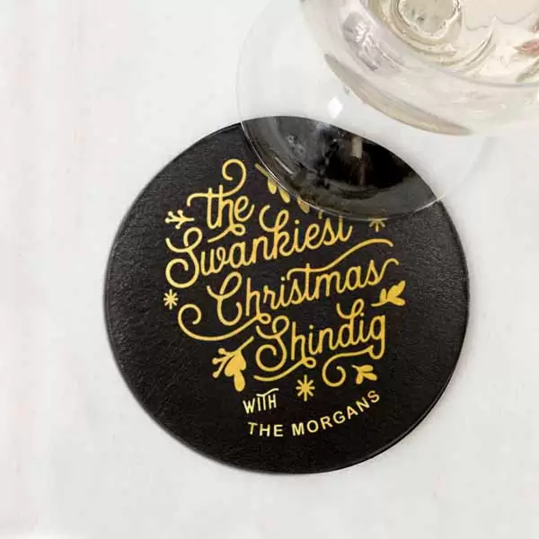 Custom Leather Christmas Coasters are a Perfect Gift this Year!