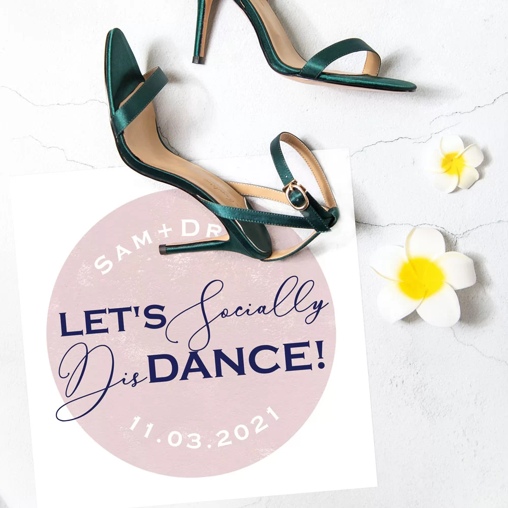 custom floor decals from For Your Party are a new wedding essential 