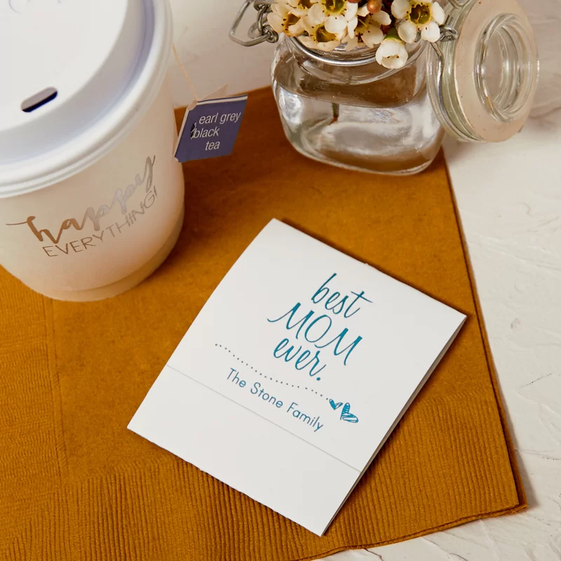designed custom tea favors for Mother's Day this year