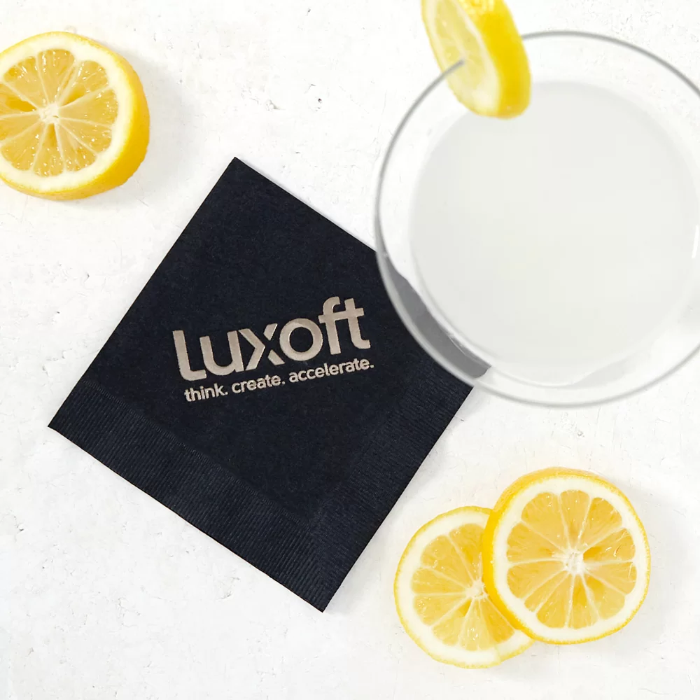 create custom corporate cocktail napkins with For Your Party
