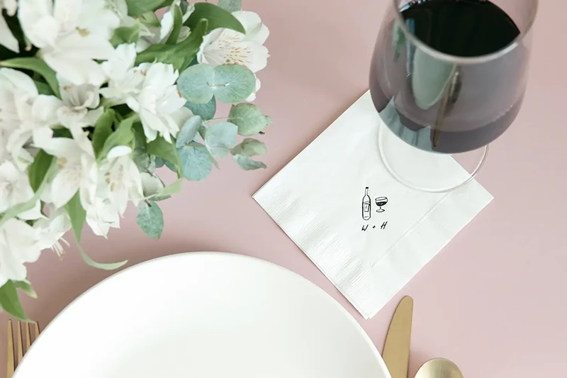 Vino Duo Sketch Napkin