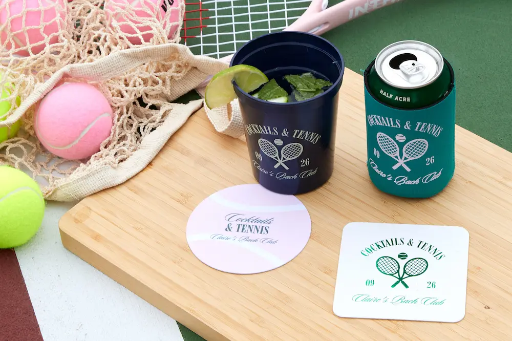 Cocktails & Tennis Coasters