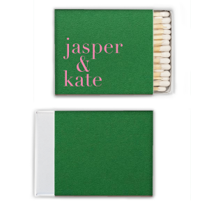 This personalized Natural Ivory Riviera Matchbox with Matte Ballet Pink Foil was designed by Martha Stewart Weddings and is a must-have for your next event—whatever the celebration!