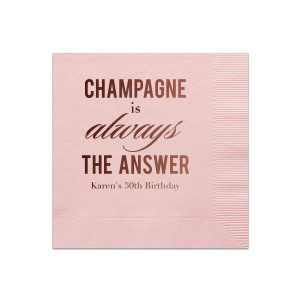 ForYourParty's chic Rose Petal Cocktail Napkin with Shiny 18 Kt Gold Foil couldn't be more perfect. It's time to show off your impeccable taste.