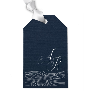 Add a personalized touch to your coastal wedding with our custom printed Romantic Waves Tags.  Perfect for tying up wedding favors, or adding to bottles of wine for the guests, this custom printed tag is sure to impress.