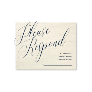 Personalized Linen Dove Gray Foil Stamped RSVP Card with Matte White Foil can't be beat. Showcase your style in every detail of your party's theme!