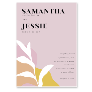 Our custom Digital White Full Color Invitation with Matte Black Ink and Matte White Ink can be customized to complement every last detail of your party.