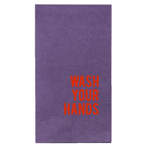The Stacked Block Wash Your Hands Towel features strong typography with a playful guest reminder that keeps things clean and lighthearted. Add it to your bathroom to bring humor and intention to everyday routines. A clean choice for house parties!